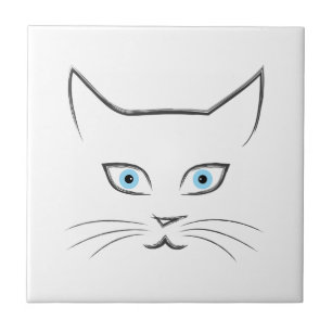 Cat's face tile