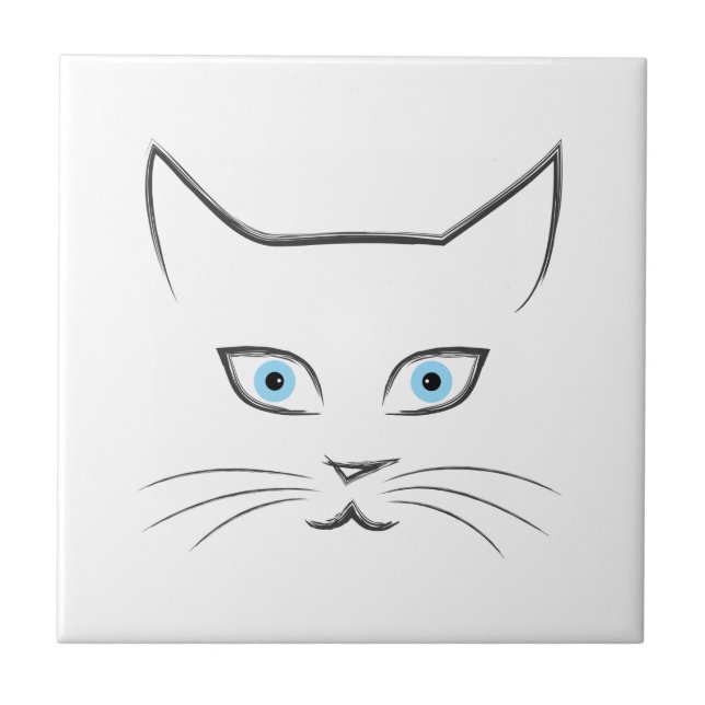 Cat's face tile (Front)