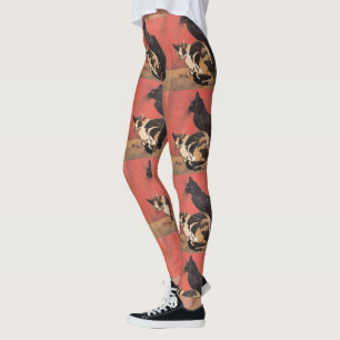 Cats, fine art painting by Theophile Steinlen Leggings