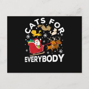 Cats for all Merry Christmas Cat Christmas Postcard