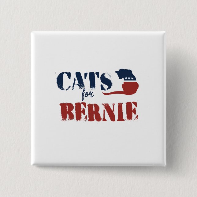 Cats for Bernie 15 Cm Square Badge (Front)