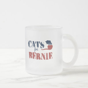 Cats for Bernie Frosted Glass Coffee Mug