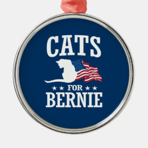CATS FOR BERNIE SANDERS METAL TREE DECORATION