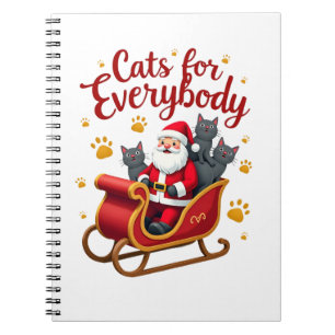 Cats For Everybody Cat Christmas Ugly Christmas Lo Notebook