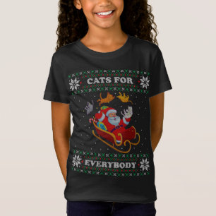 Cats for Everybody Cat Lover Gift Ugly Christmas S T-Shirt