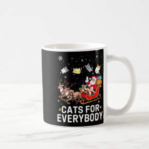 Cats For Everybody Christmas Cat Funny Xmas Cat Lo Coffee Mug