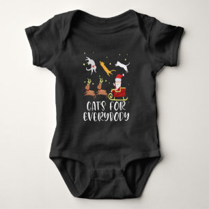 Cats For Everybody Christmas Cat Funny Xmas Women Baby Bodysuit