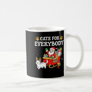 Cats For Everybody Christmas Cat Funny Xmas Women  Coffee Mug