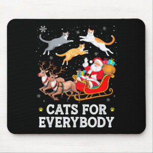 Cats For Everybody Christmas Cat Funny Xmas Women  Mouse Mat