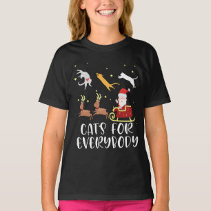 Cats For Everybody Christmas Cat Funny Xmas Women T-Shirt