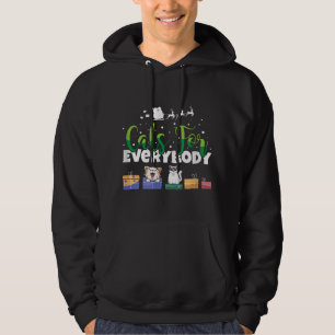 Cats For Everybody Christmas Cat Kitty Lover Xmas Hoodie