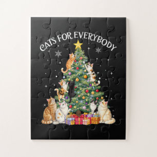 Cats for Everybody Christmas Cat Lover Jigsaw Puzzle
