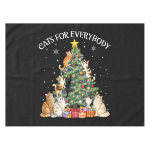 Cats for Everybody Christmas Cat Lover Tablecloth