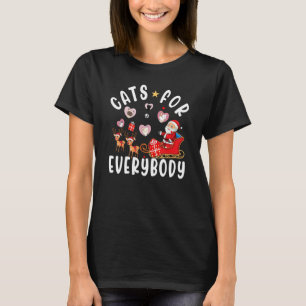 Cats For Everybody Christmas Cat Xmas Women Sant T-Shirt