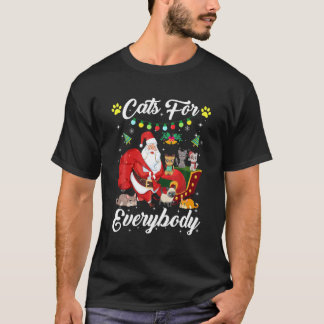 Cats For Everybody Christmas Cute Cat Lover Ugly S T-Shirt