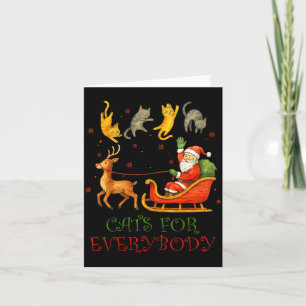 Cats For Everybody Christmas Funny Cat Xmas Santa Card