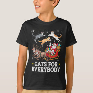 Cats For Everybody Christmas Funny Santa Cat Lover T-Shirt