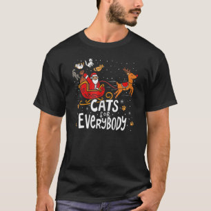 Cats For Everybody Christmas Pajamas X mas Ugly Wo T-Shirt
