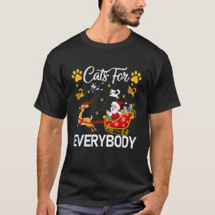Cats for Everybody Christmas Pyjamas Santa Sleigh  T-Shirt
