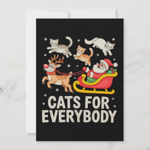 Cats For Everybody Christmas Santa Cat Xmas Lovers Holiday Card