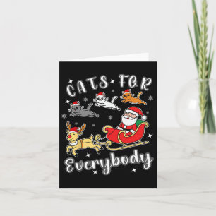 Cats For Everybody Funny Santa Xmas Apparel Card