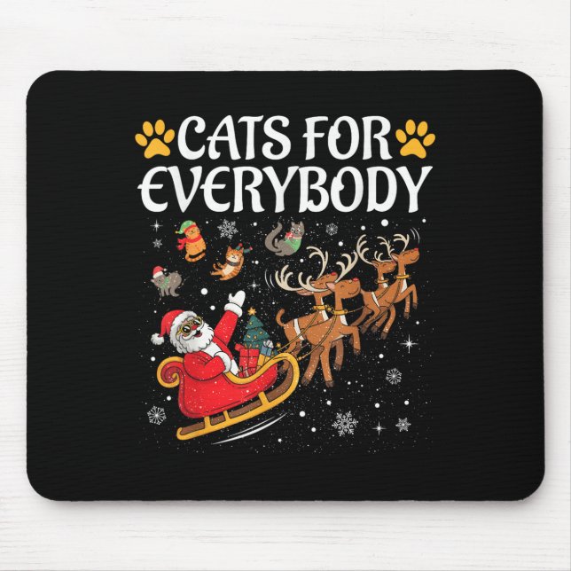 Cats For Everybody Men Kids Women Ugly Christmas C Mouse Mat (Front)