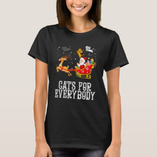 Cats For Everybody Santa  Christmas Pjs Xmas Cat T-Shirt