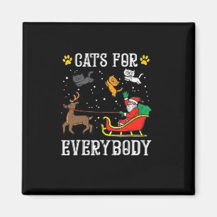 Cats For Everybody Santa Fun Men Kids Women Christ Magnet