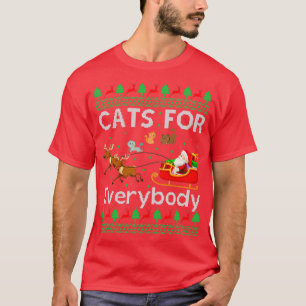 Cats For Everybody Santa Funny Christmas  T-Shirt