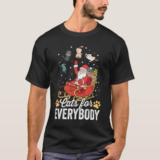 Cats For Everybody Santa Kitties Merry T-Shirt (Front)