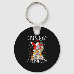 Cats For Everybody Ugly Christmas Cat Funny Xmas   Key Ring