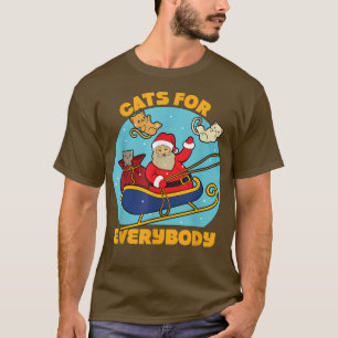 Cats For Everybody Ugly Christmas Cat T-Shirt