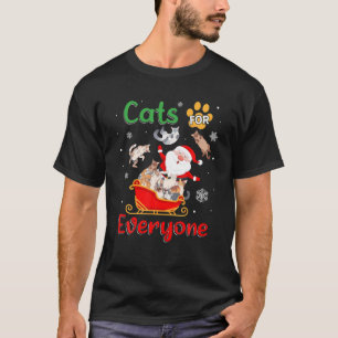 Cats For Everyone Christmas Santa Claus Cats T-Shirt