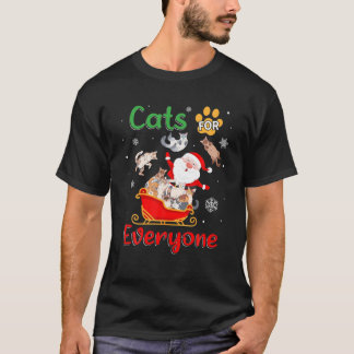 Cats For Everyone Christmas Santa Claus Cats T-Shirt
