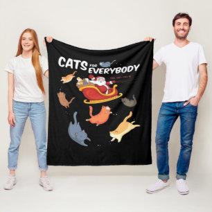 Cats for everyone fleece blanket