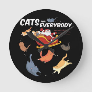 Cats for everyone  round clock