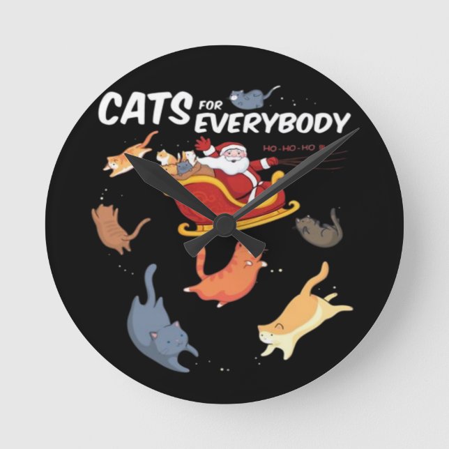 Cats for everyone  round clock (Front)