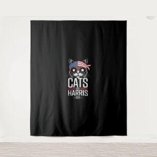 Cats for Harris 2024 - Kamala Harris for President Tapestry