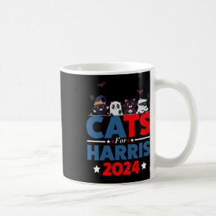 Cats For Harris 2024 - Kamala Harris Halloween Men Coffee Mug