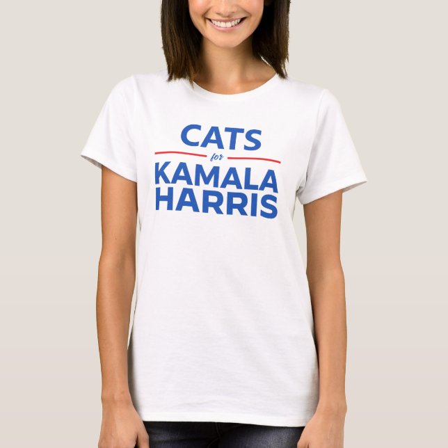 Cats for Kamala Harris T-Shirt (Front)
