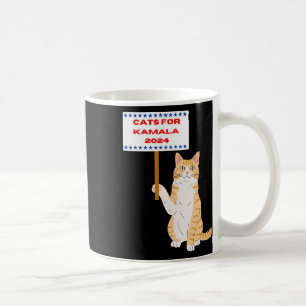 Cats For Kamala Harris Vote President 2024 Usa Coffee Mug