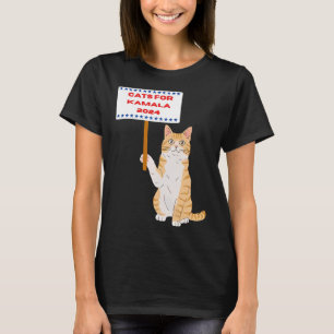 Cats For Kamala Harris Vote President 2024 Usa T-Shirt