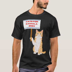 Cats For Kamala Harris Vote President 2024 Usa T-Shirt