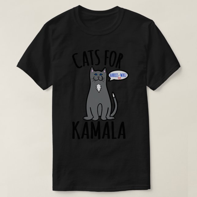 Cats For Kamala Walz 2024 TShirt (Design Front)