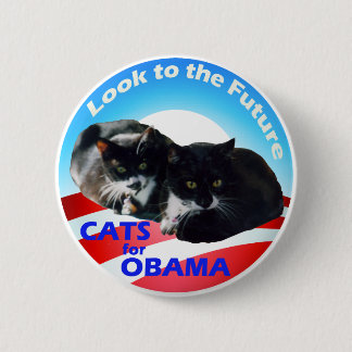 Cats For Obama 6 Cm Round Badge