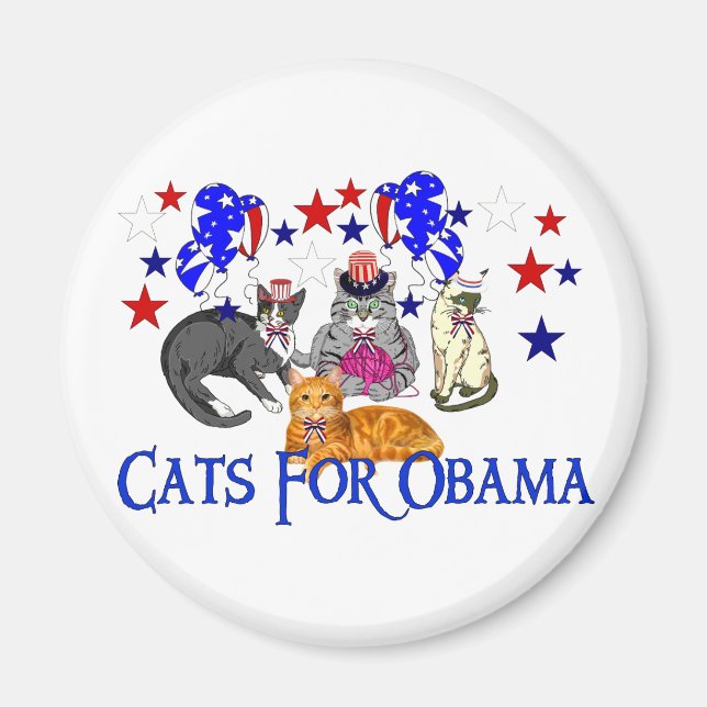 CATS FOR OBAMA MAGNET (Front)