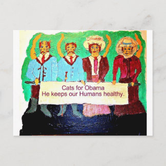 Cats for Obama Postcard