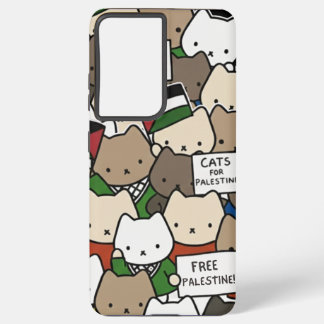 Cats for Palestine – Kawaii Cats for Justice Samsung Galaxy Case