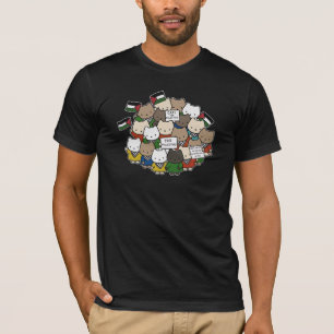 Cats for Palestine – Kawaii Cats for Justice T-Shirt