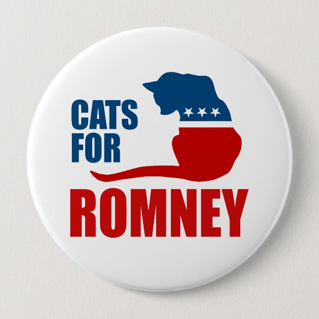 CATS FOR ROMNEY.png 10 Cm Round Badge (Front)